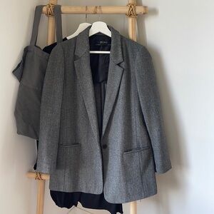 Wool hounds tooth Zara blazer